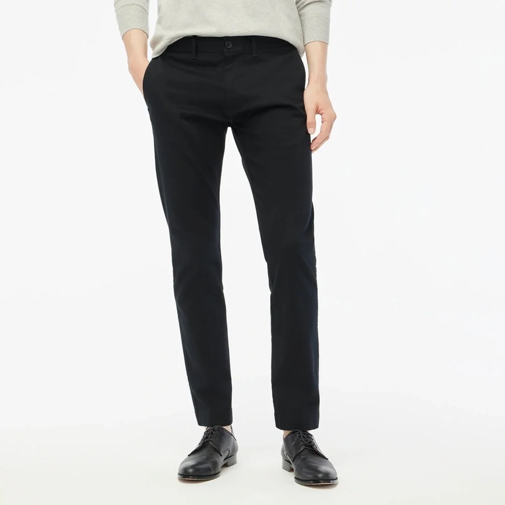 New JCREW Mens 33 / 32 Slim-Fit Flex Chino Pants in Black $79 H3167 - Picture 2 of 8